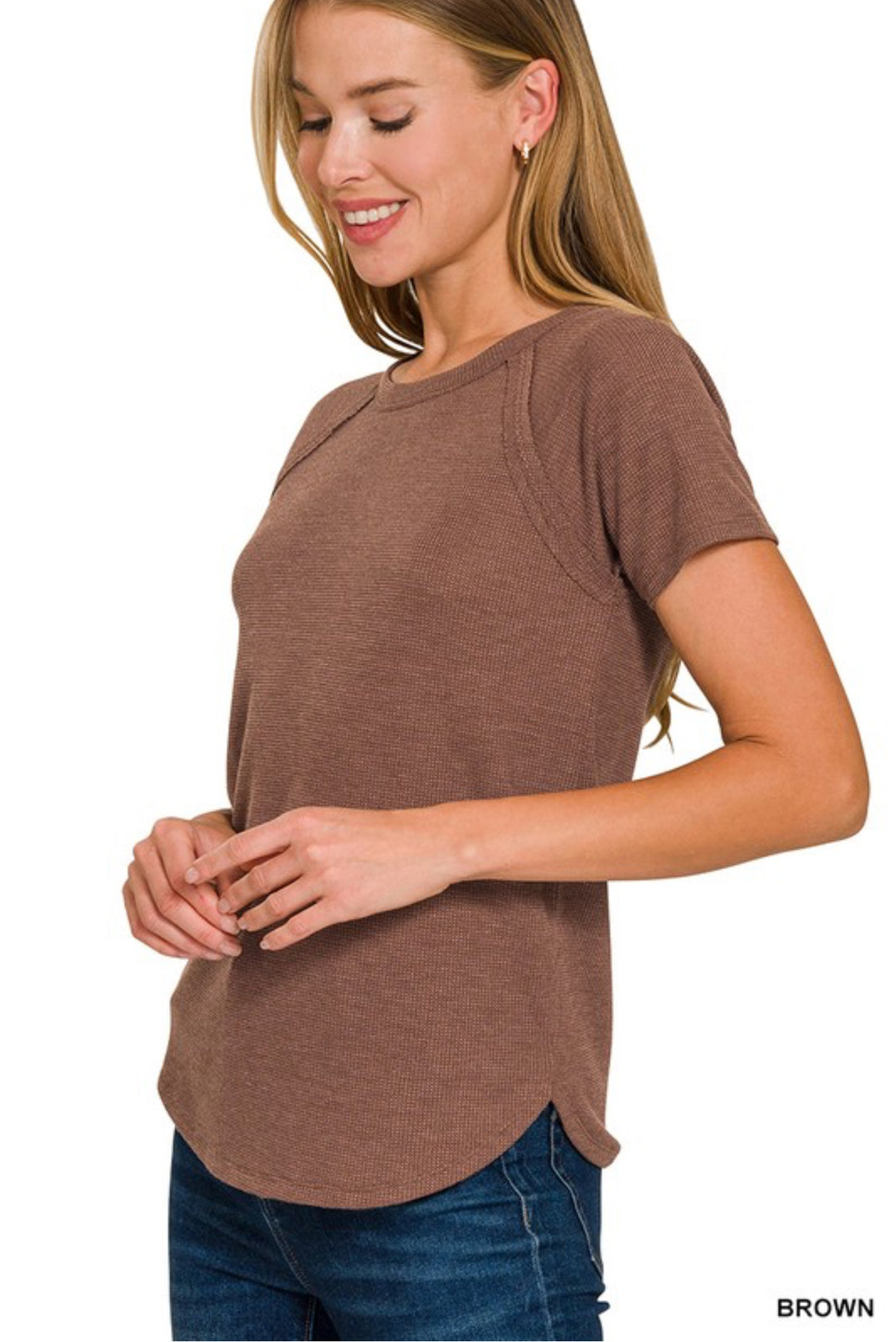 Baby Waffle Short Sleeve Top