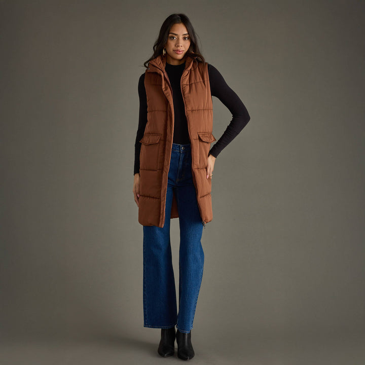 Brown Long Vest