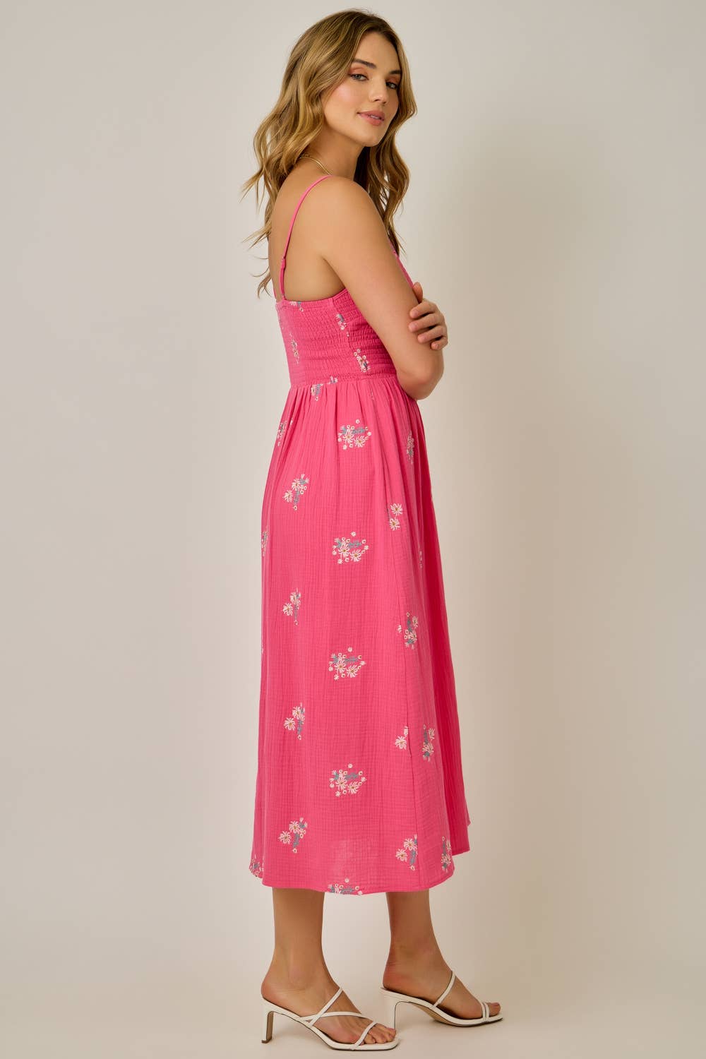 Riley Embroidery Smocked Dress
