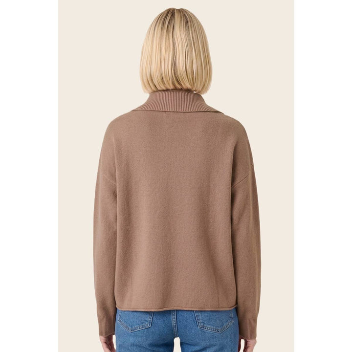 Mock Neck Half Zip Sweater