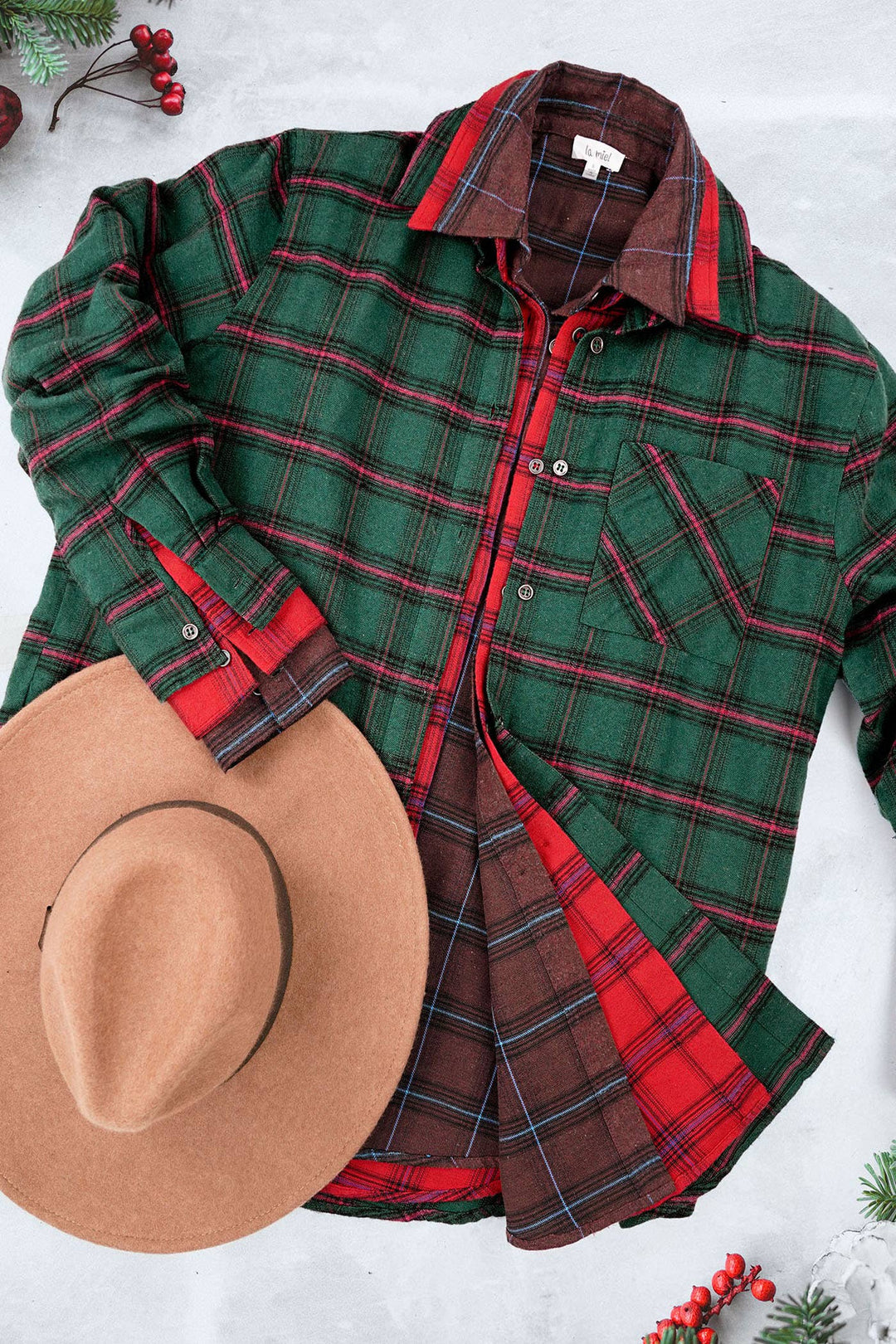 Dark Brown Plaid Flannel