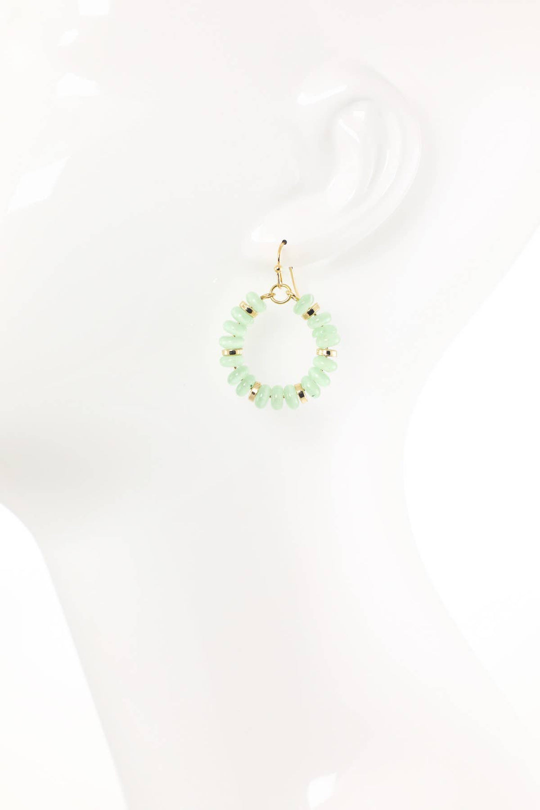 Beaded Ring Hoop Earrings