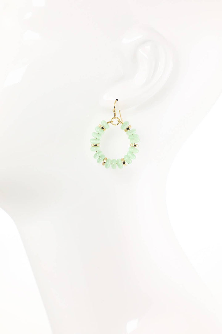 Beaded Ring Hoop Earrings