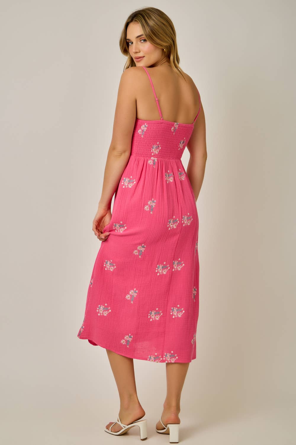 Riley Embroidery Smocked Dress