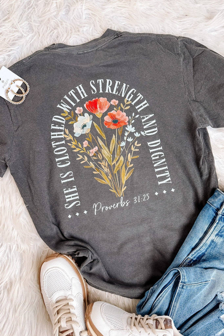 Strength & Dignity Graphic Tee - Pepper