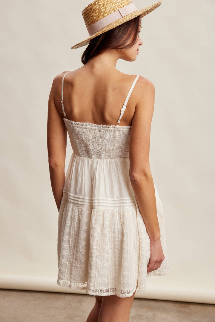 Lace Tiered Mini Dress LD1628