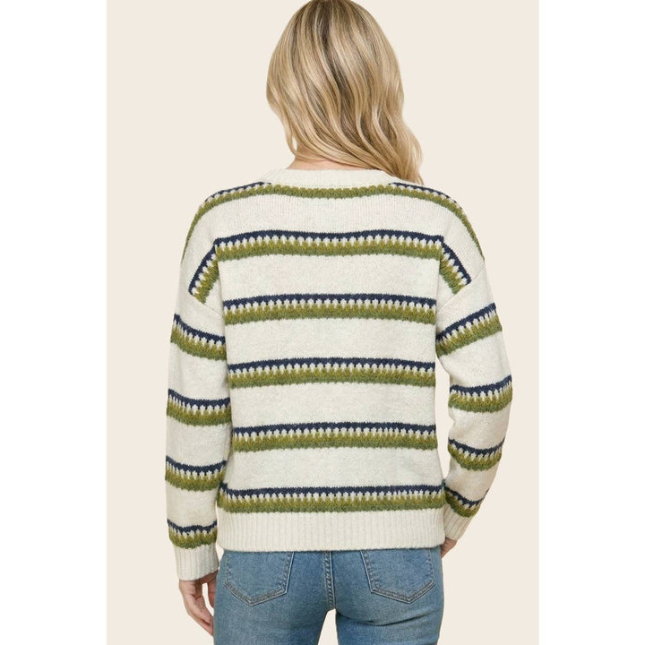 HONEYCOMB MULTI STRIPED SWEATER