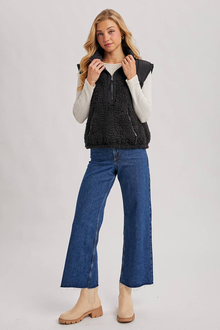 Sherpa Contrast 1/2 Zip Pullover