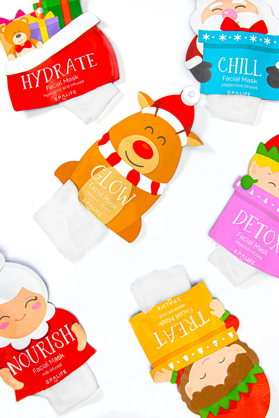 Santa's Squad 6 Piece Sheet Mask Gift Set