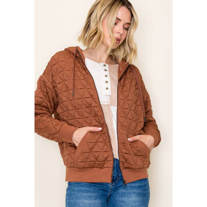 Quilted Hoodie Zip Up