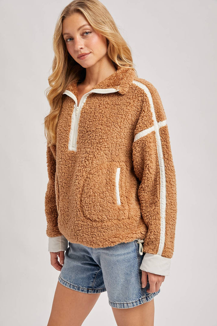 Half Zip Sherpa Pullover