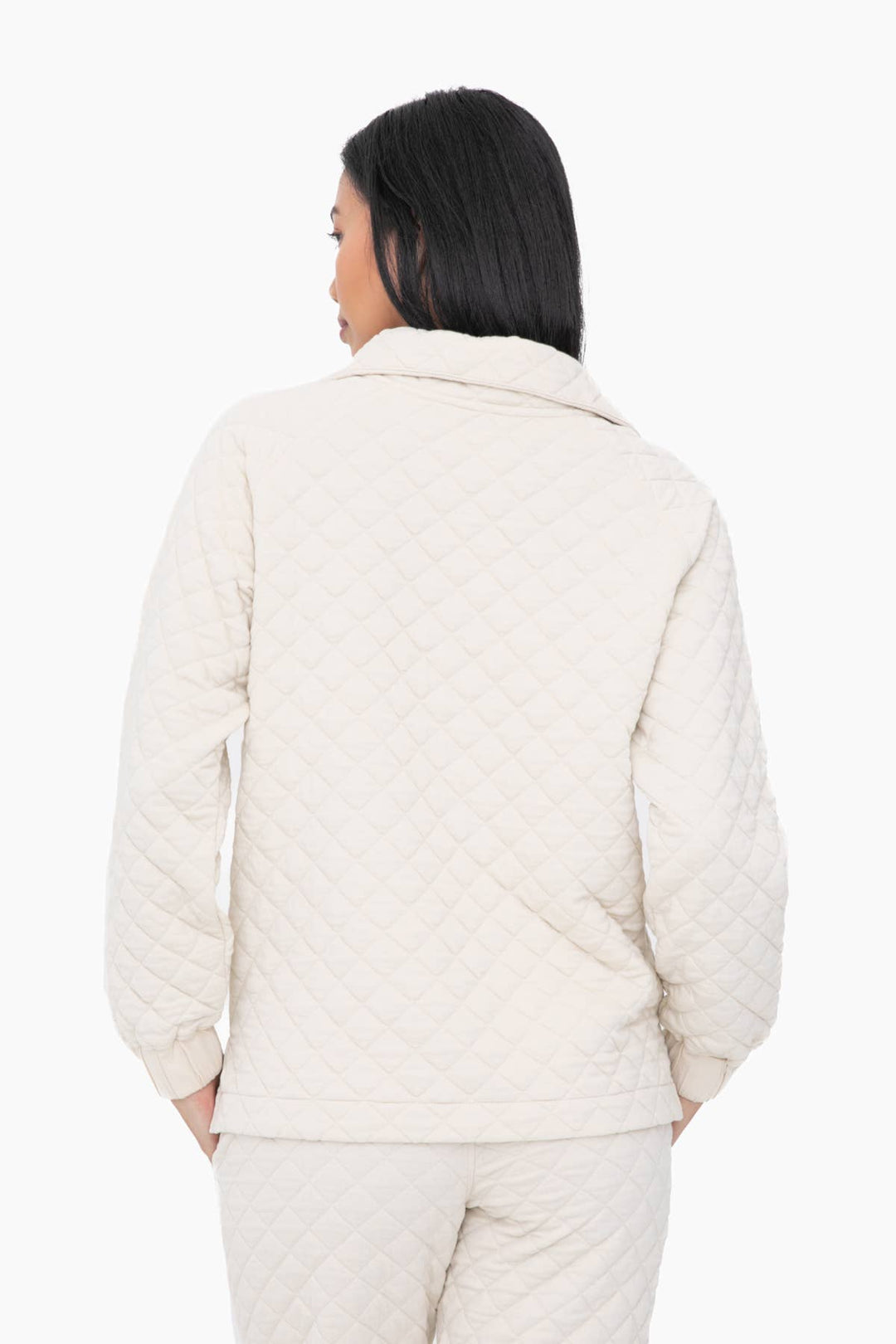 Cozy Quilted Jersey Pullover