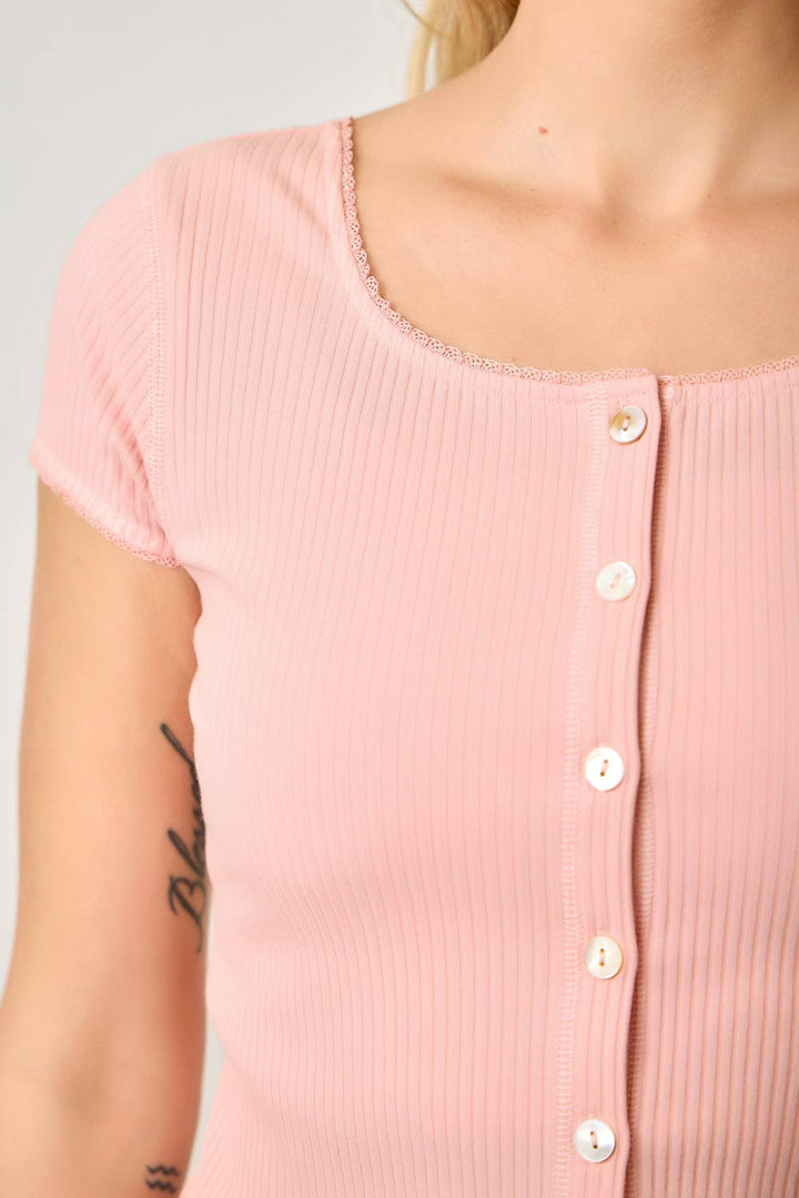 Lace Trim Cardigan Top