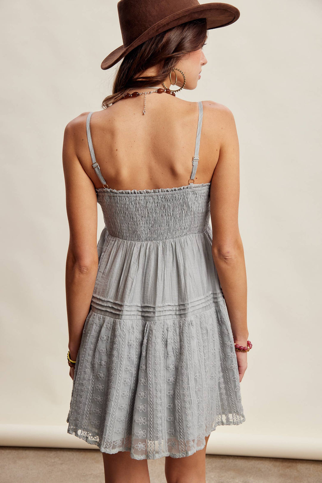 Lace Tiered Mini Dress LD1628