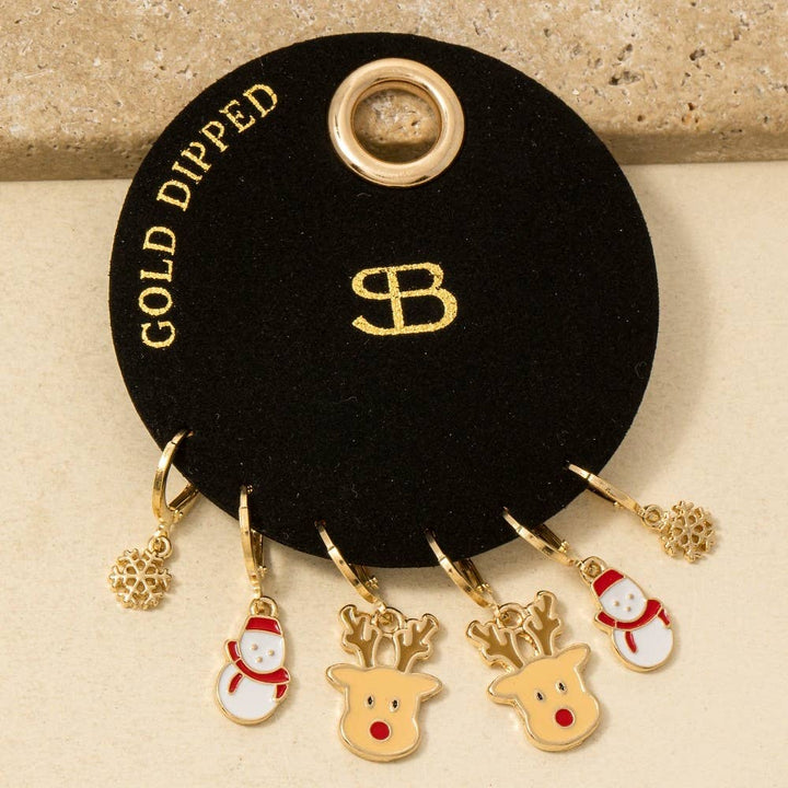 Festive Christmas Stud And Hoops