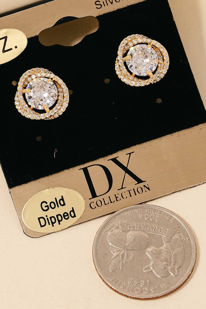 Knot Halo Set Stud Earrings