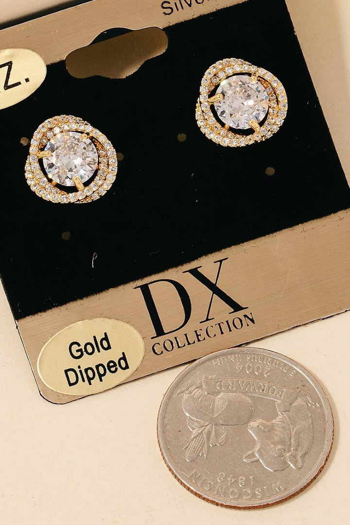 Knot Halo Set Stud Earrings