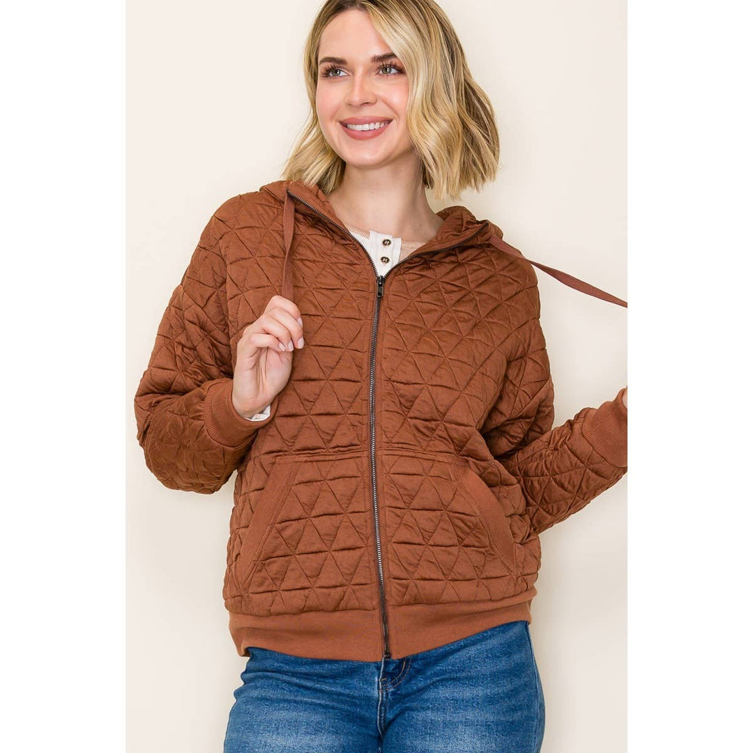 Quilted Hoodie Zip Up