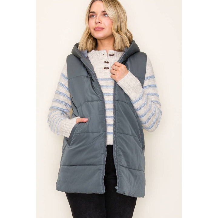 Amie Hooded Puffer Vest