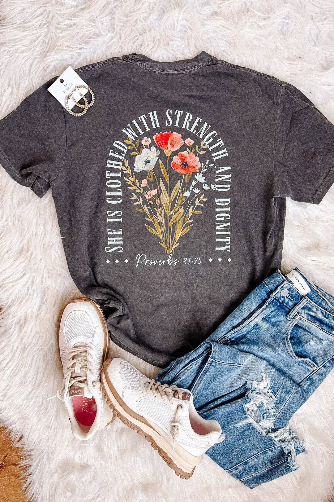 Strength & Dignity Graphic Tee - Pepper