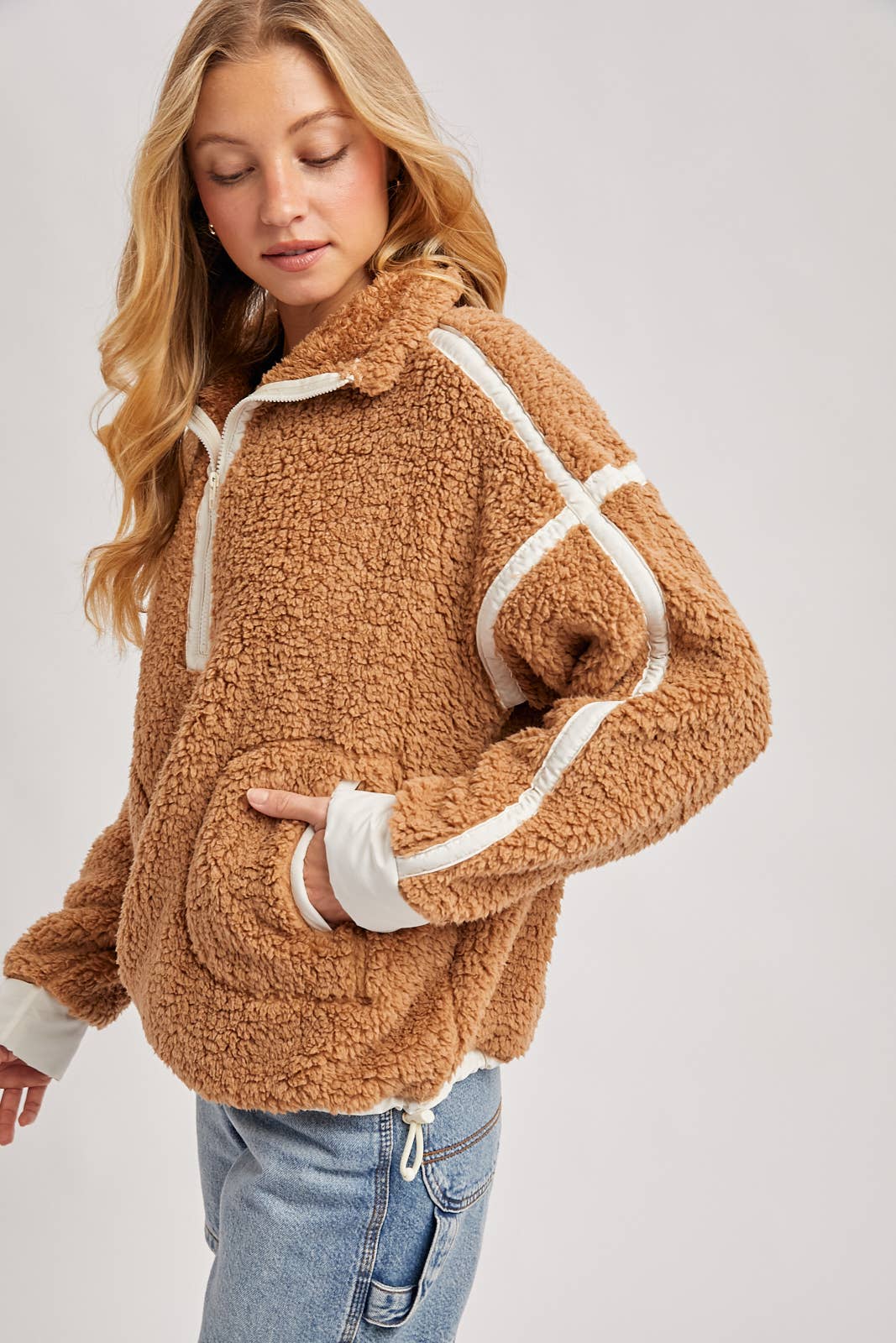 Half Zip Sherpa Pullover