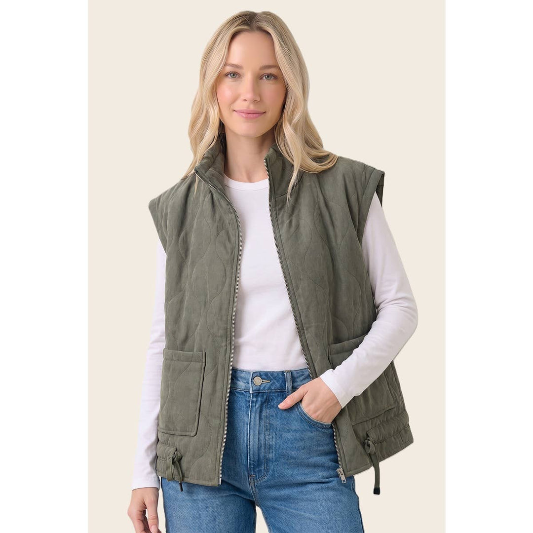QUILTED OVERSIZED PUFFER VEST