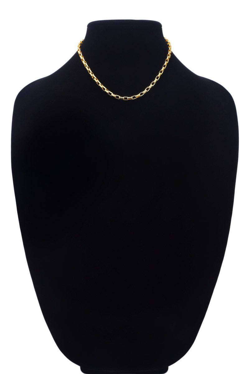 18K Gold Plated Box Chain Necklace