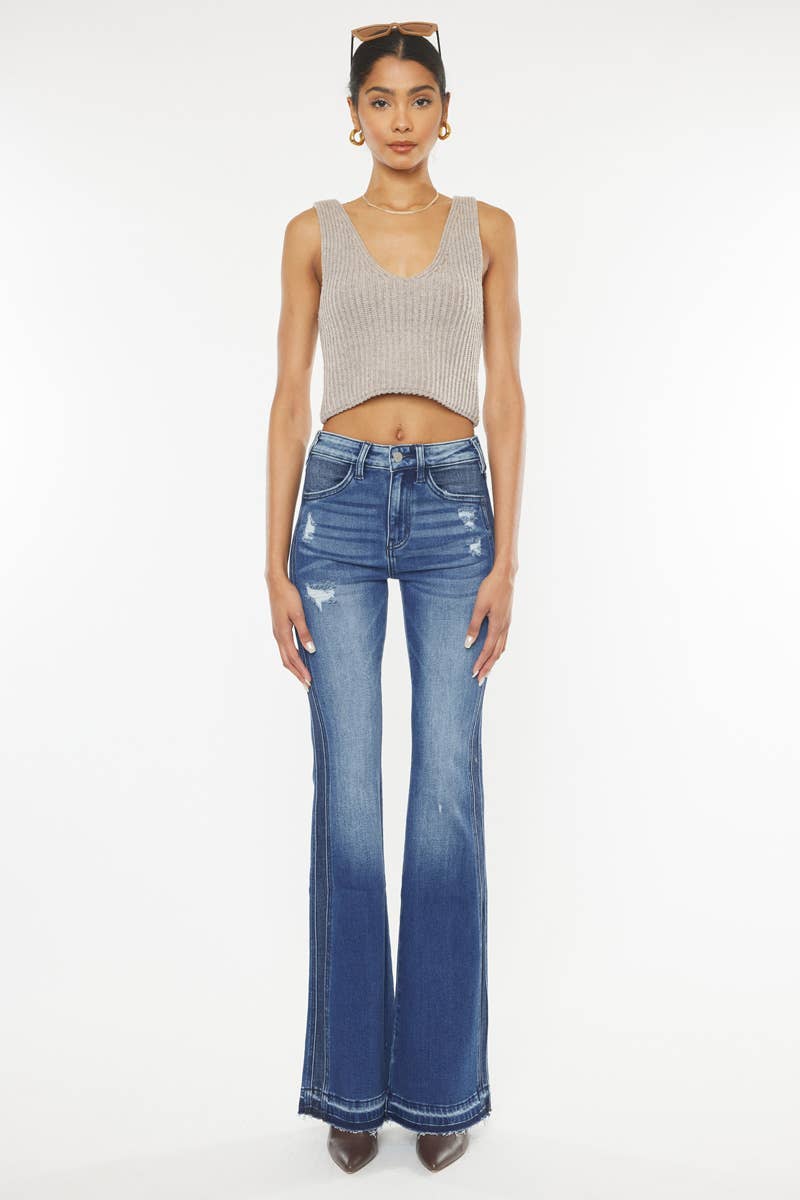 Kelsea Contrast Side Panel Flares