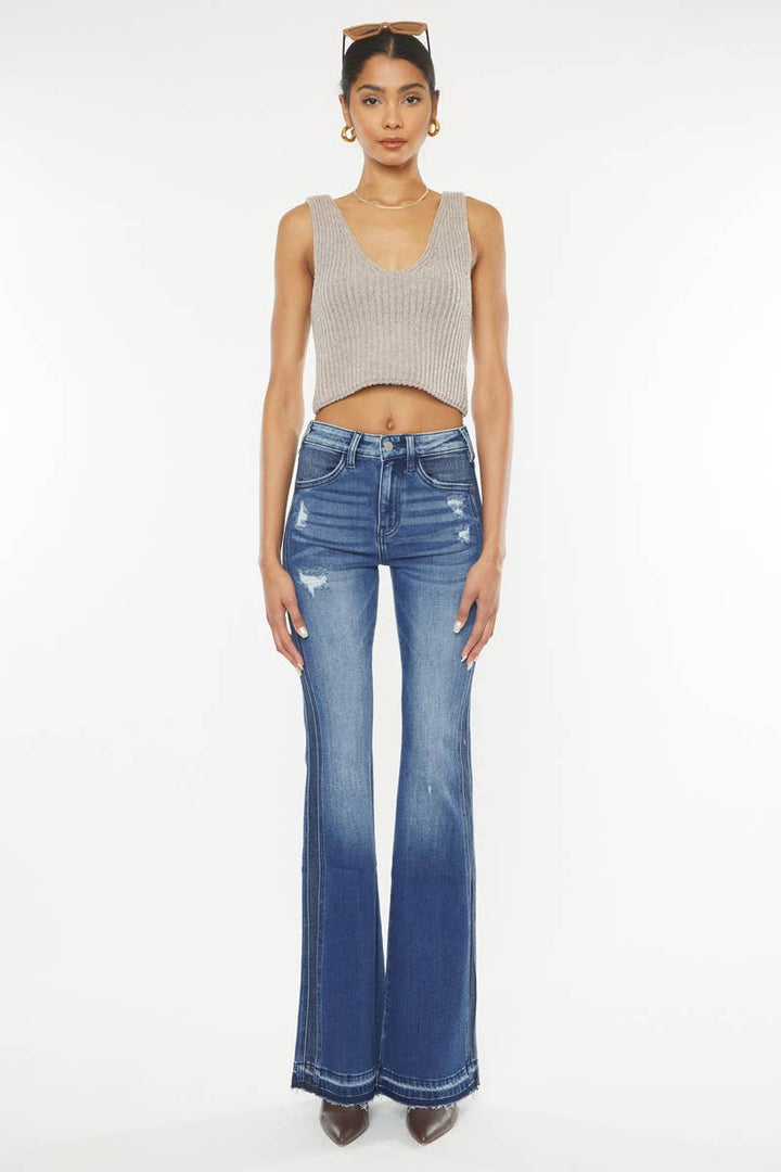 Kelsea Contrast Side Panel Flares
