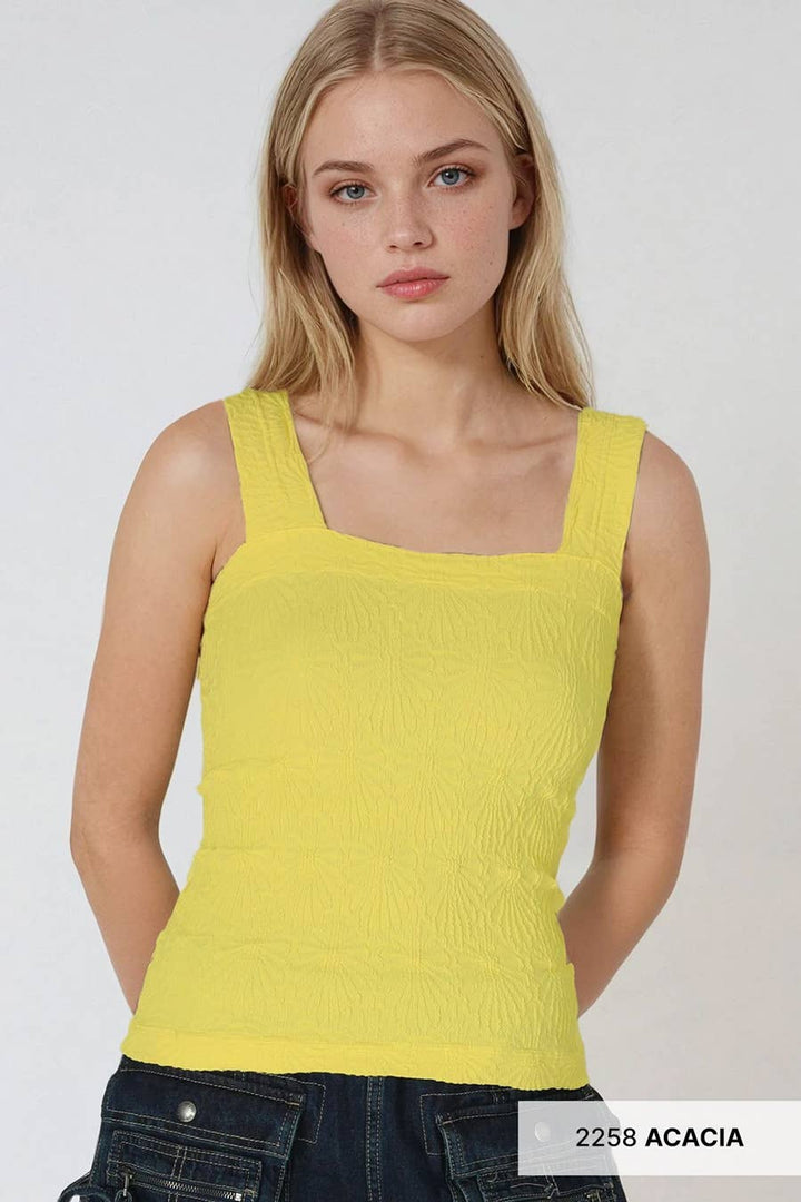 NS8416- Lace Textured Square Top