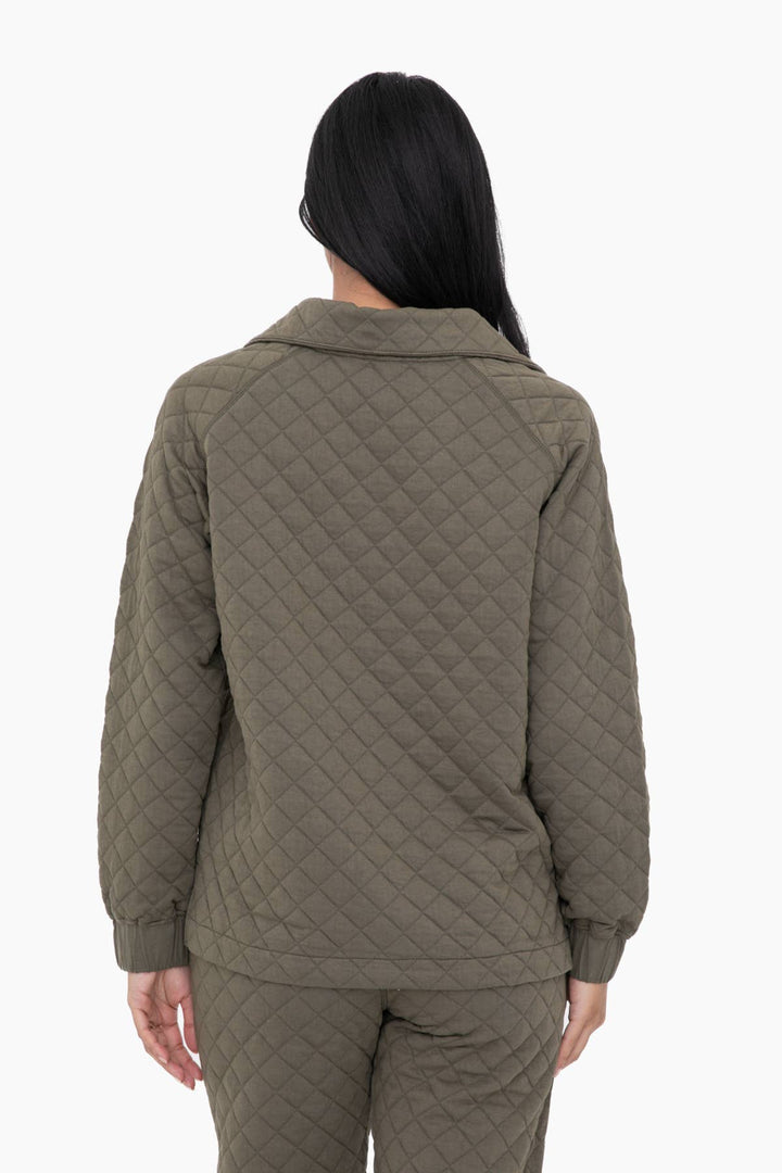 Cozy Quilted Jersey Pullover