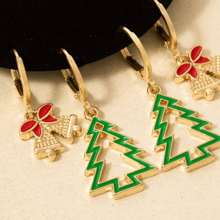 Christmas Theme Stud And Hoops