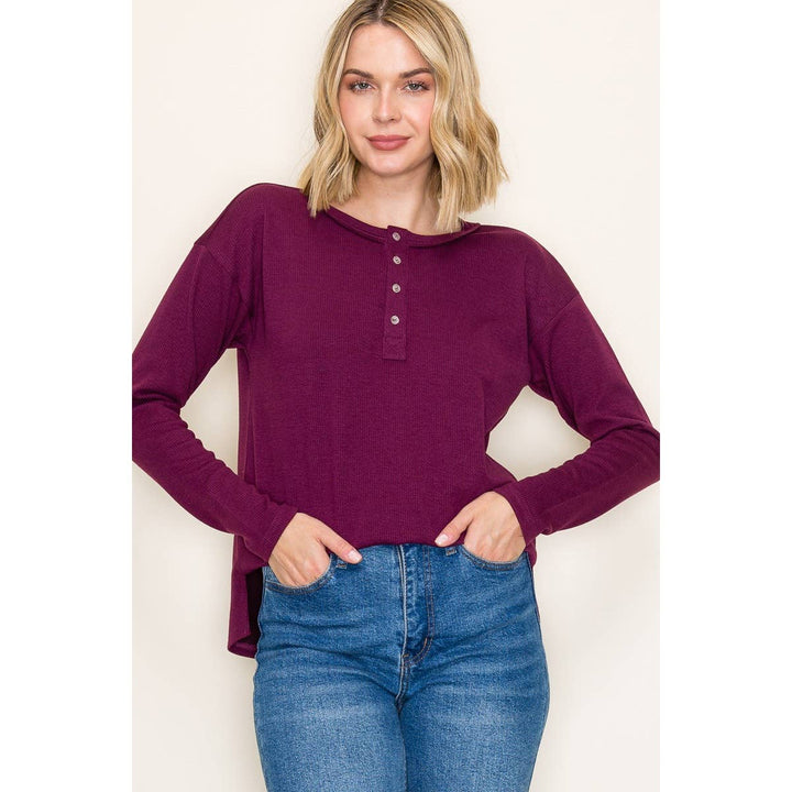 Sadie Textured Henley
