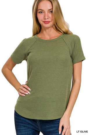 Baby Waffle Short Sleeve Top