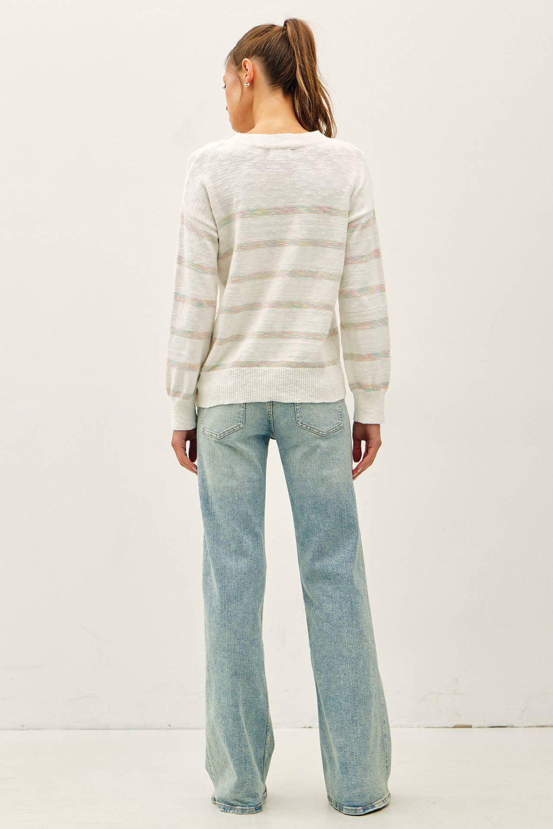 Heather Striped Sweater