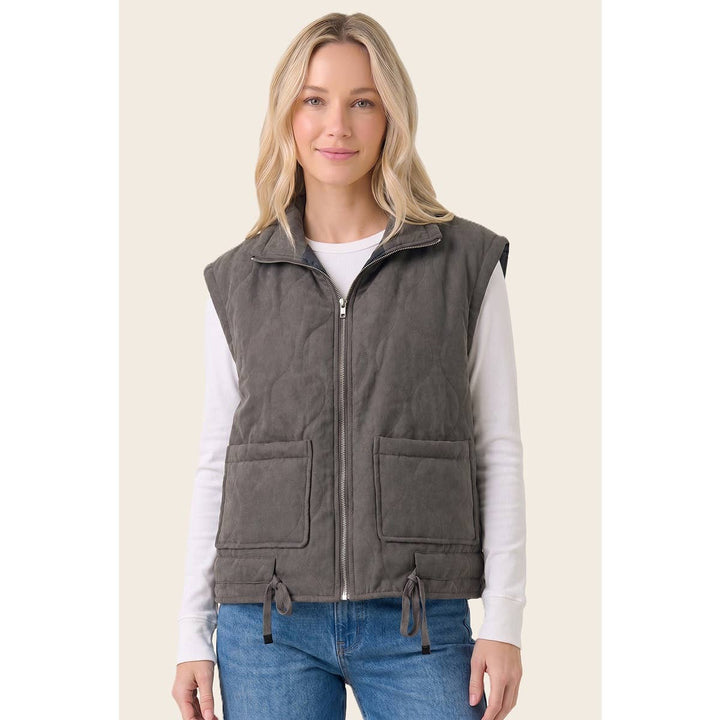 QUILTED OVERSIZED PUFFER VEST