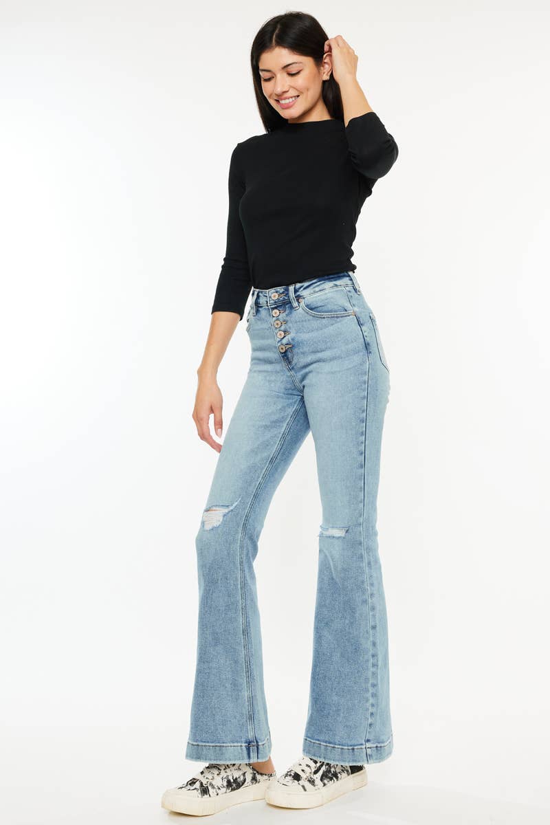 Lilianna Button Fly Flares