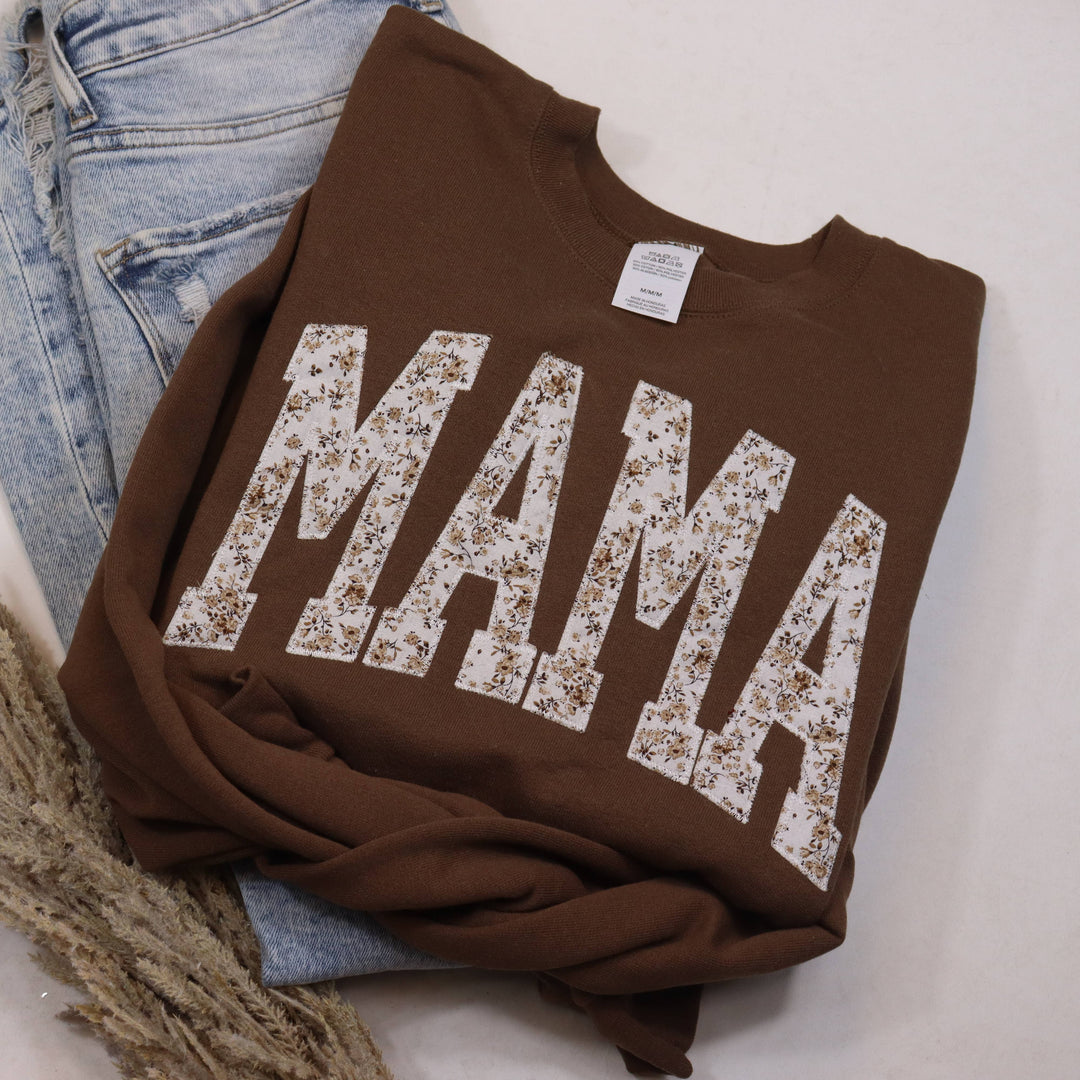 Brown Floral Mama Mother's Day Sweatshirt