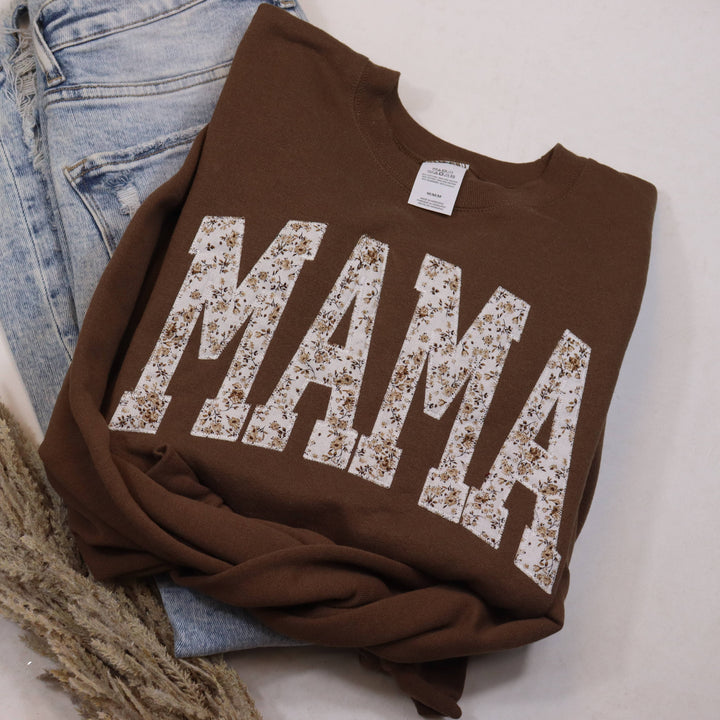 Brown Floral Mama Mother's Day Sweatshirt
