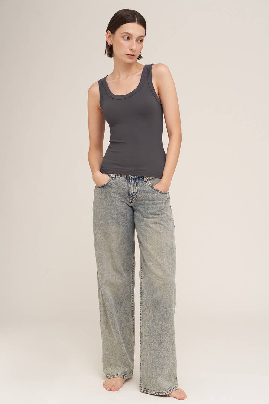 NS8216 - Reversible Ribbed Tank Top