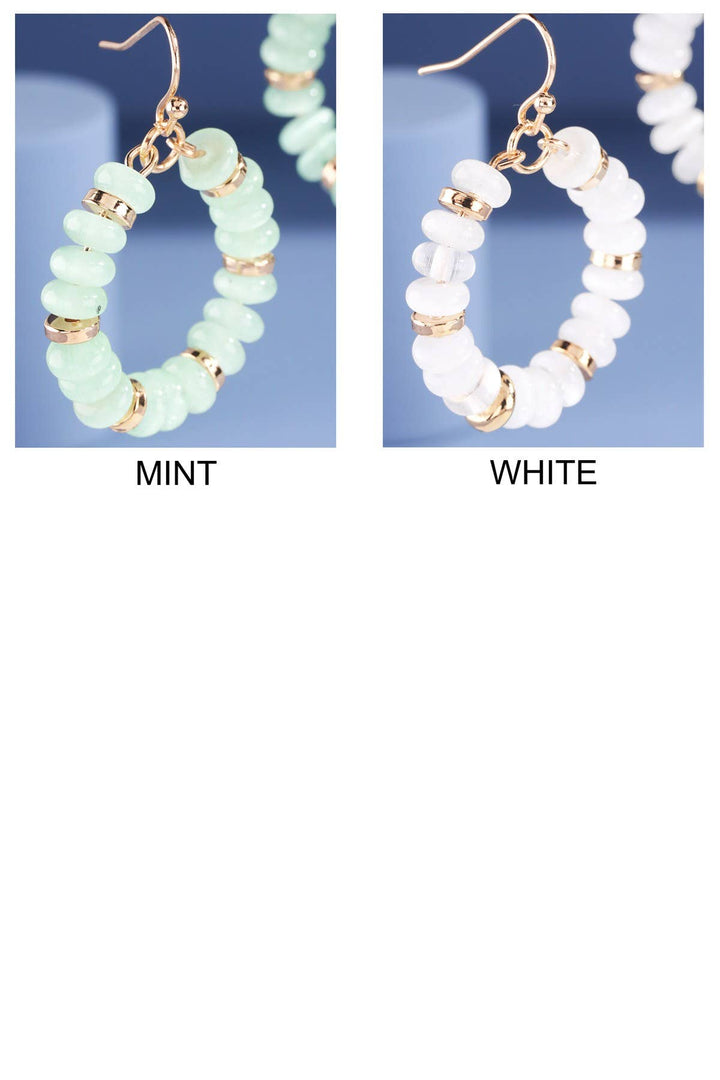 Beaded Ring Hoop Earrings