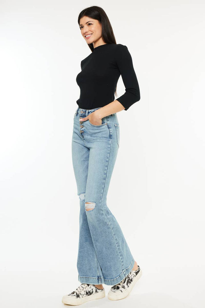 Lilianna Button Fly Flares