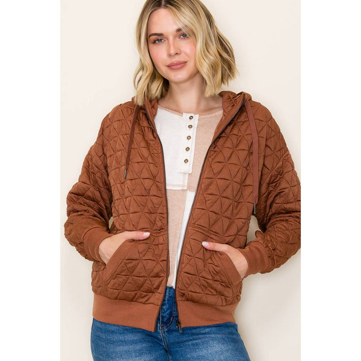 Quilted Hoodie Zip Up