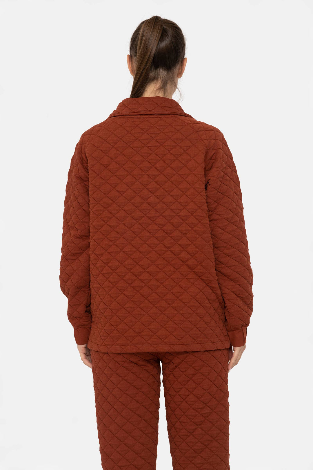 Cozy Quilted Jersey Pullover