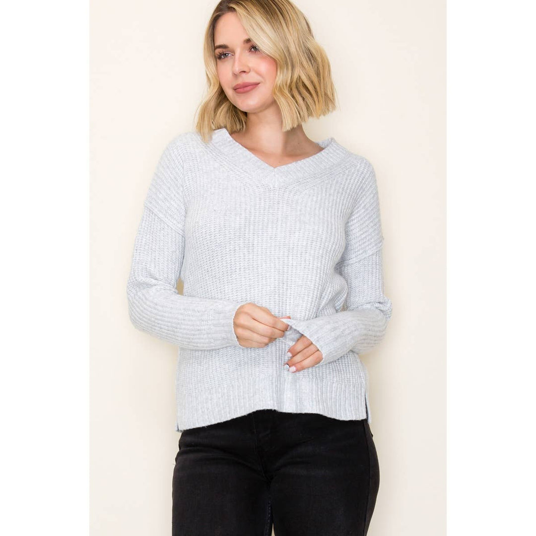 V-Neck Pullover Sweater