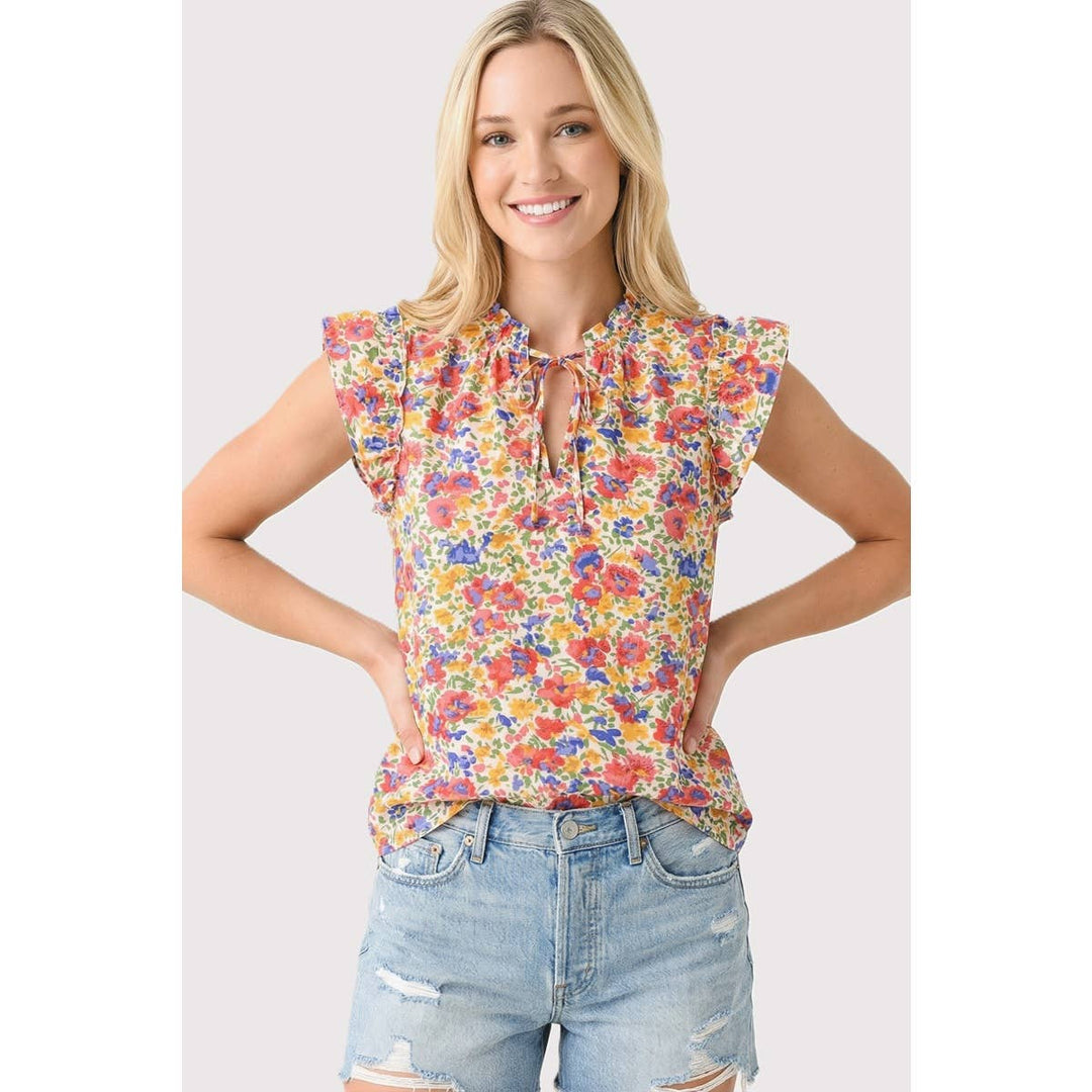 Emma Keyhole Floral Top