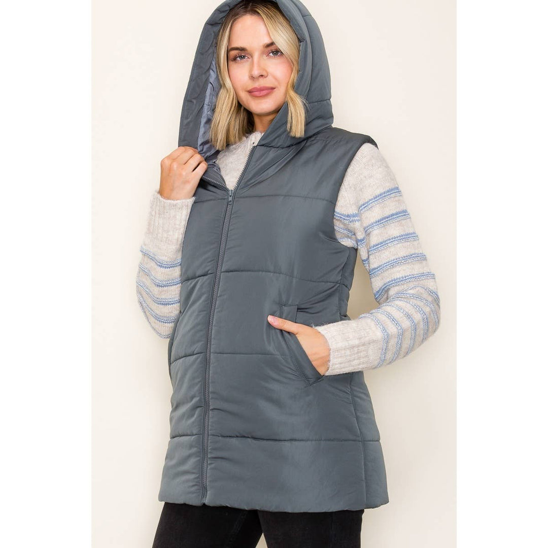 Amie Hooded Puffer Vest