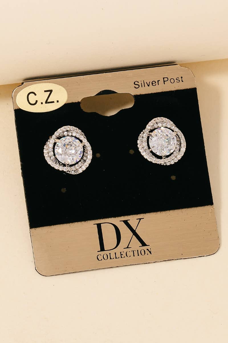 Knot Halo Set Stud Earrings