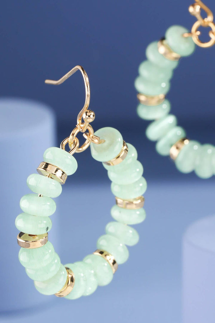 Beaded Ring Hoop Earrings