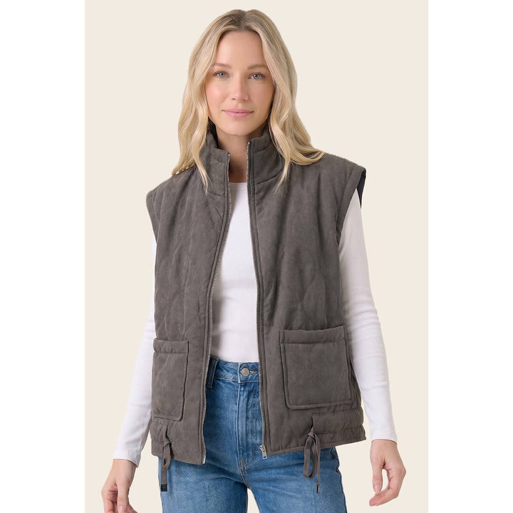 QUILTED OVERSIZED PUFFER VEST
